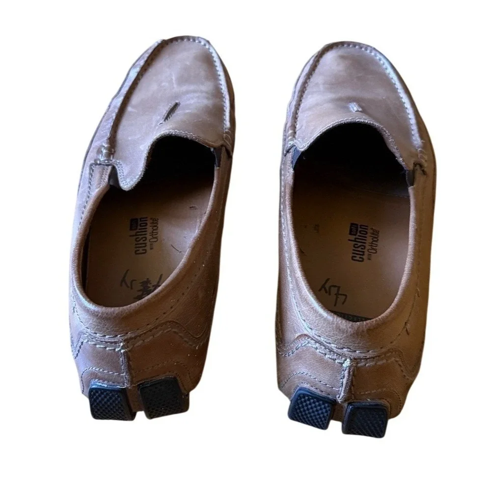 Clarks Ashmont Race Men's Driving Loafers Brown Slip-On Cushion 10M comfort shoe